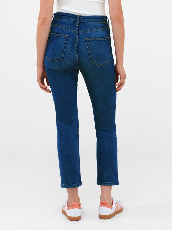 French Connection Stretch Cigarette Ankle Mid Wash Denim
