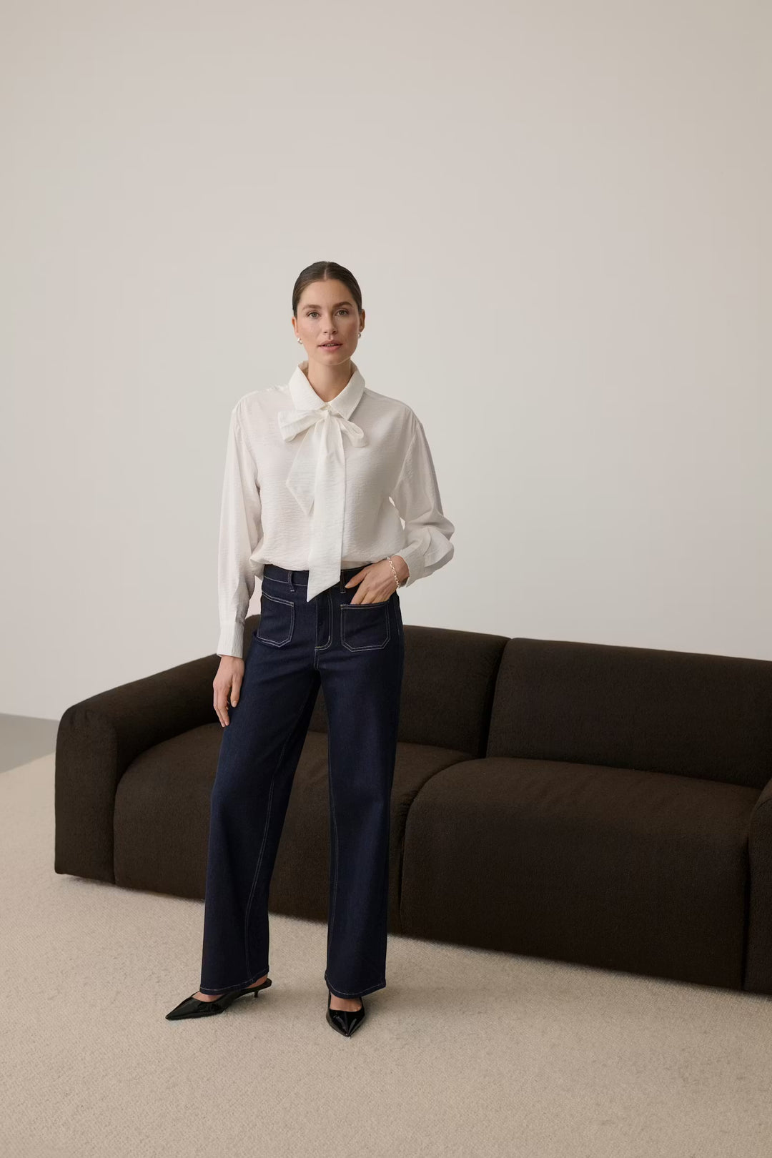 Kaffe Kagilda Shirt | Chalk