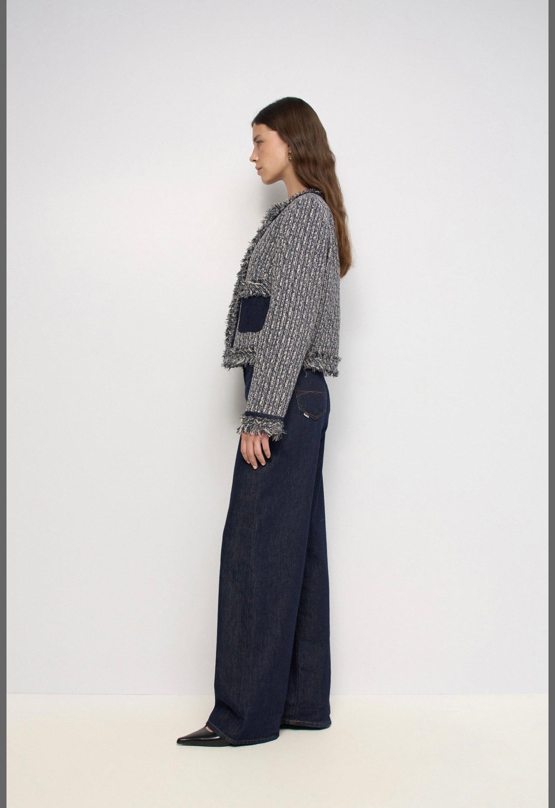 Salsa Fringed Tweed Jacket