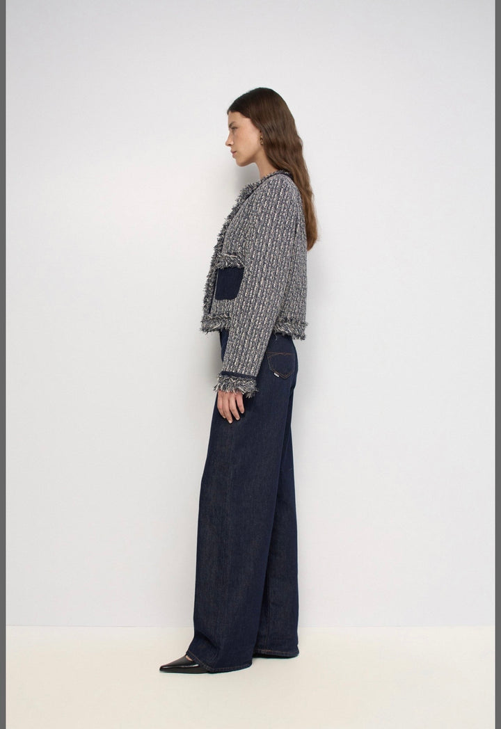 Salsa Fringed Tweed Jacket