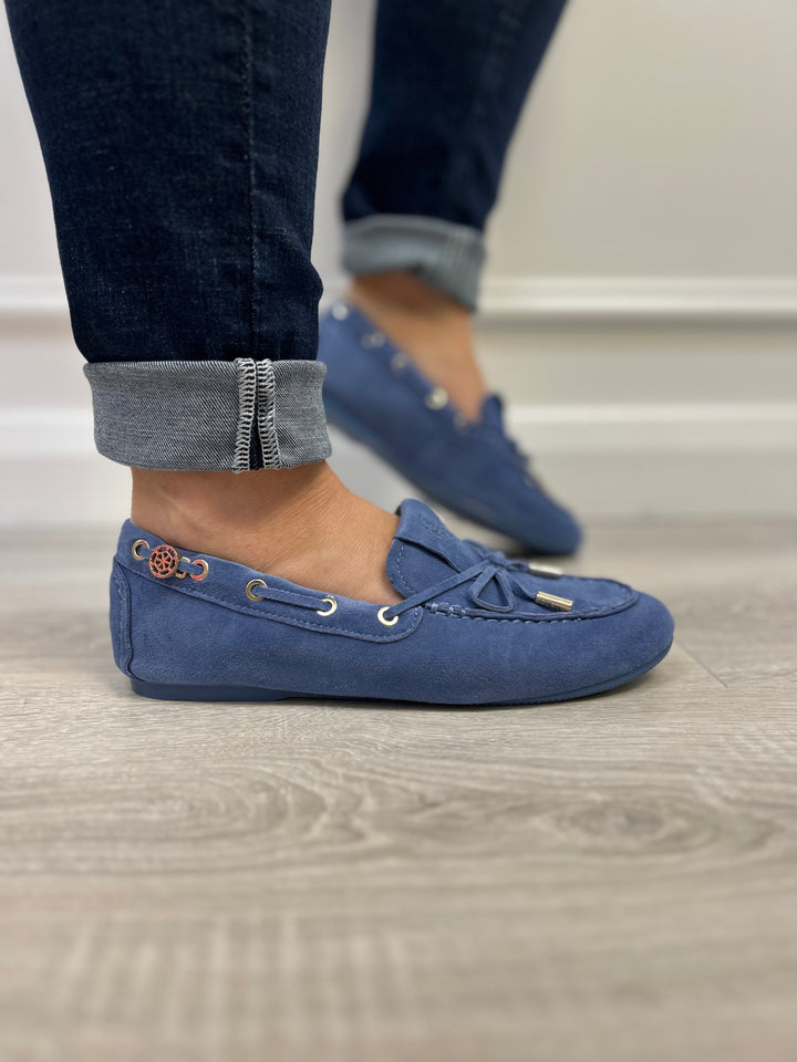 Guess Sue14 Aisha Blue Moccasin