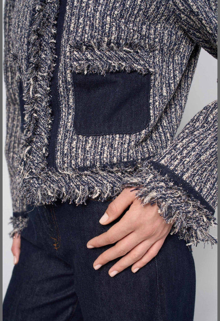 Salsa Fringed Tweed Jacket