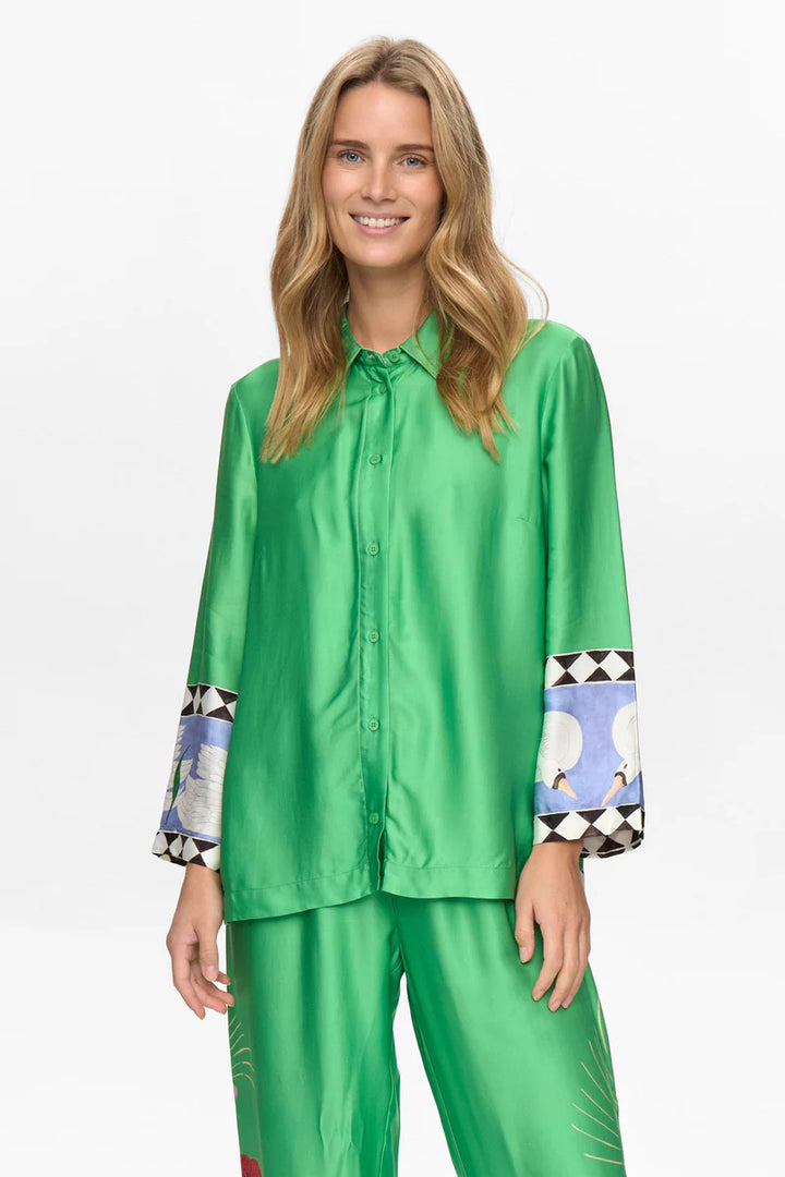Numph Nuadelina Vibrant Green Shirt