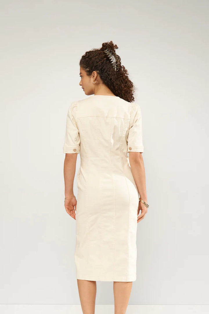 Numph Nusilva Ecru Denim Dress