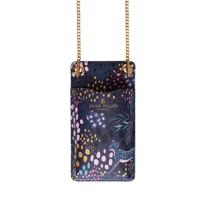 Sara Miller Phone Pouch: Midnight Leopard