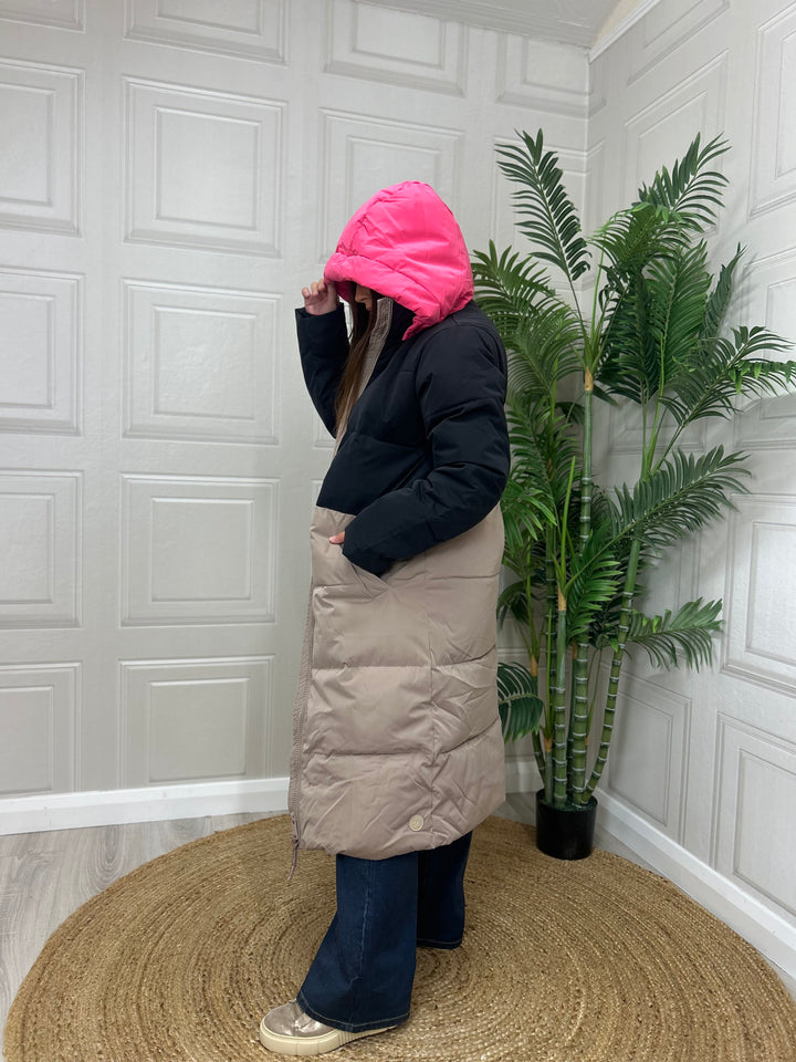 Numph Nutriane Long Jacket Taupe Grey