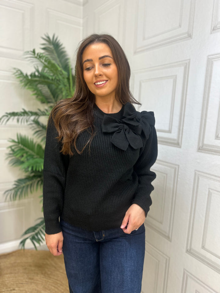 This Girl's Curiosity Priya Black Knit Sweater