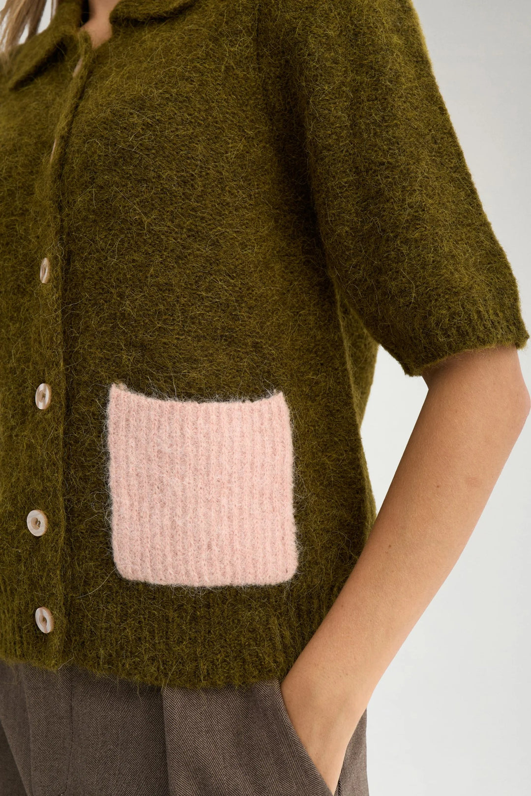Numph Nusalia Cardigan | Fir Green