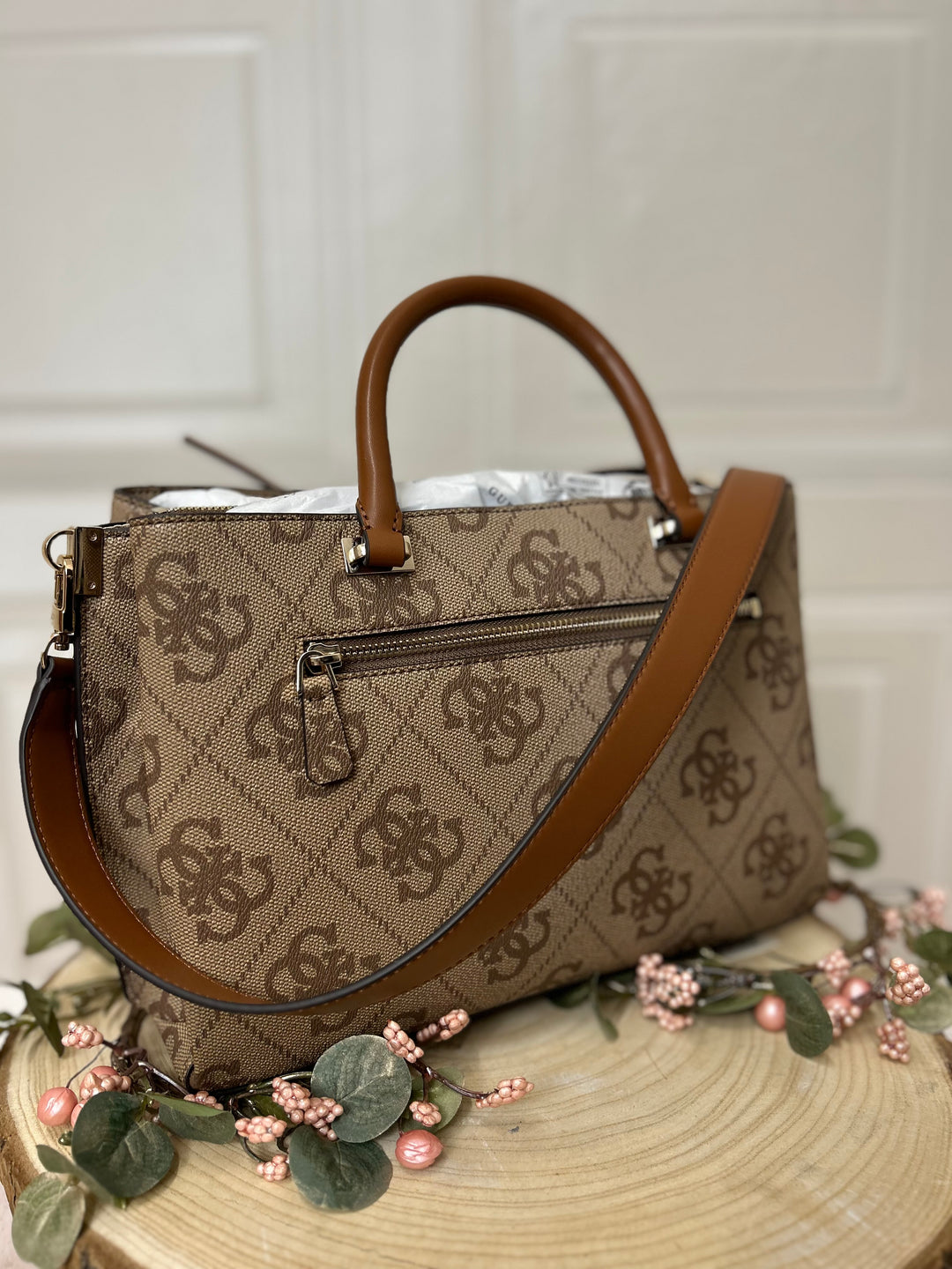 Guess Erenia Latte Logo Bag