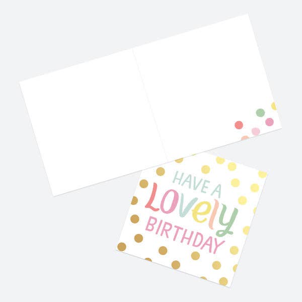 Luxury Foil Birthday Card - Sweet Spot Typography - Lovely Birthday