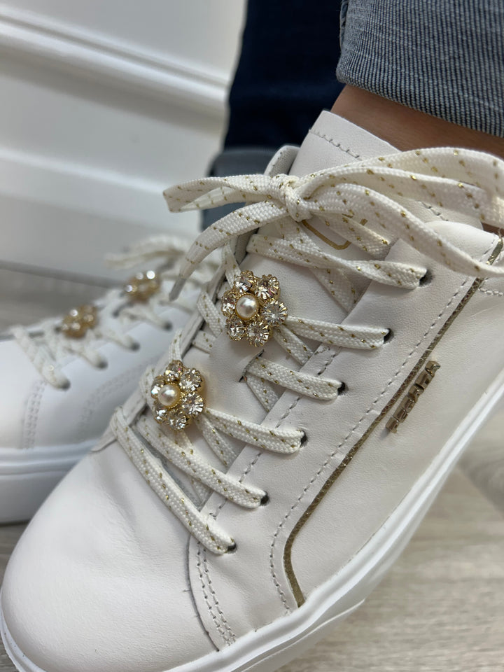 Pegada Napa Soft Branco - Burnished Ouro Sneaker