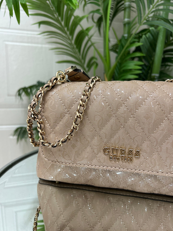 Guess Isemay Convertible Cross Body Bag Pale Mocha
