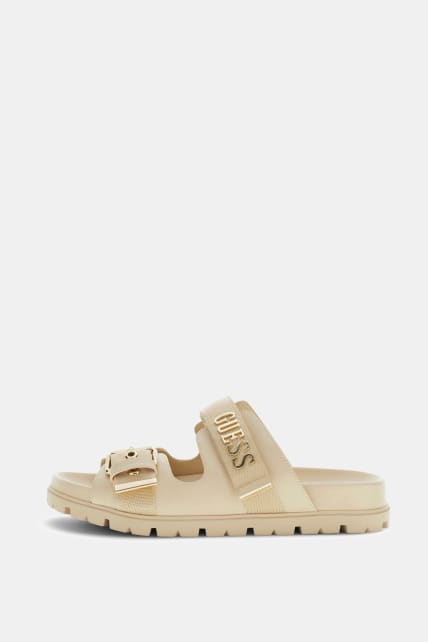 Guess Faxona Beige Logo Sandal