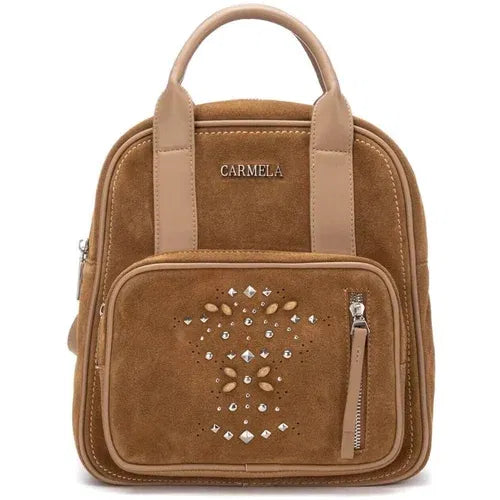 Carmela B. Serr. Camel Suede Backpack | 186206