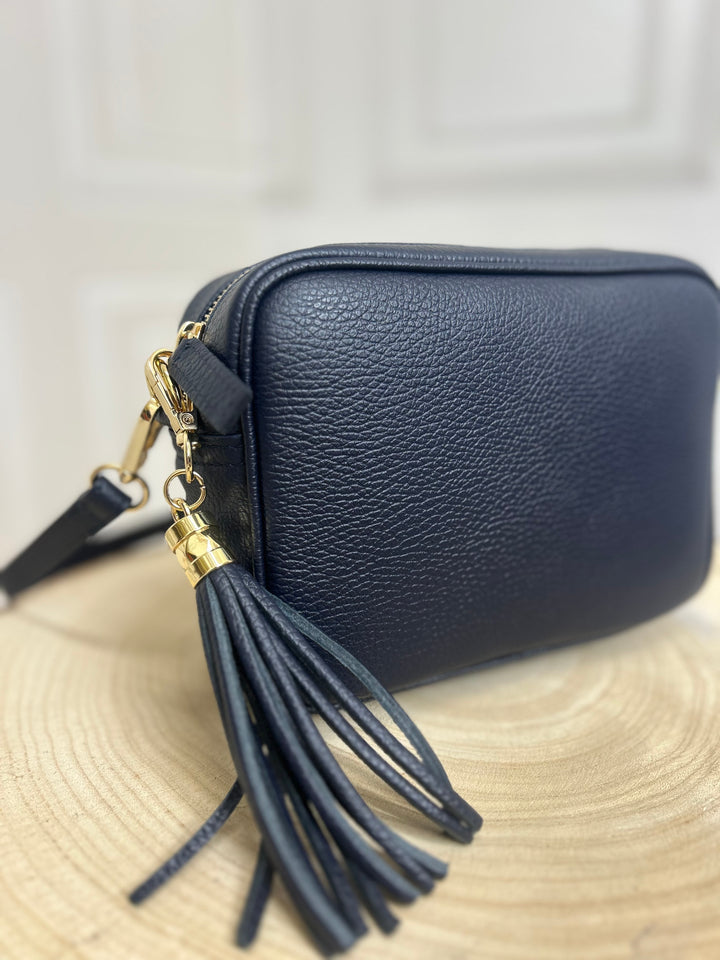 Elie Beaumont Navy Crossbody Bag