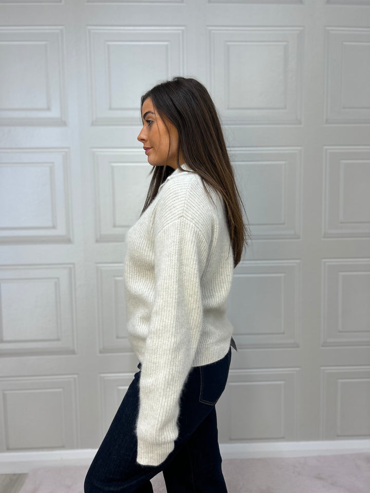 Twins Breckenridge Mottled Beige Long Sleeved Zipped Pullover