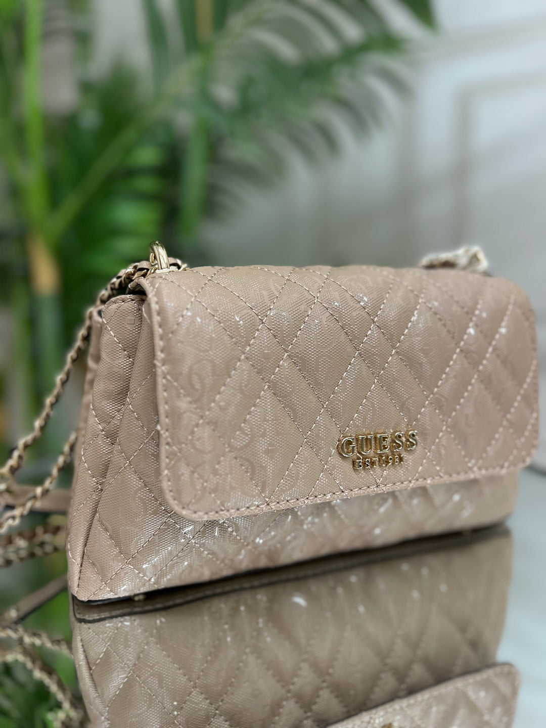 Guess Isemay Convertible Cross Body Bag Pale Mocha