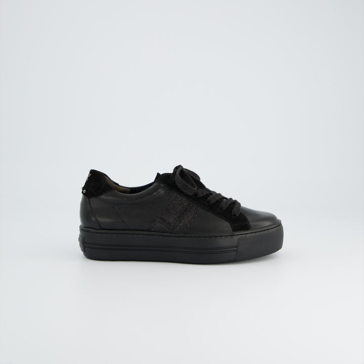 Paul Green Glossy Calf/Giltter Black Runner