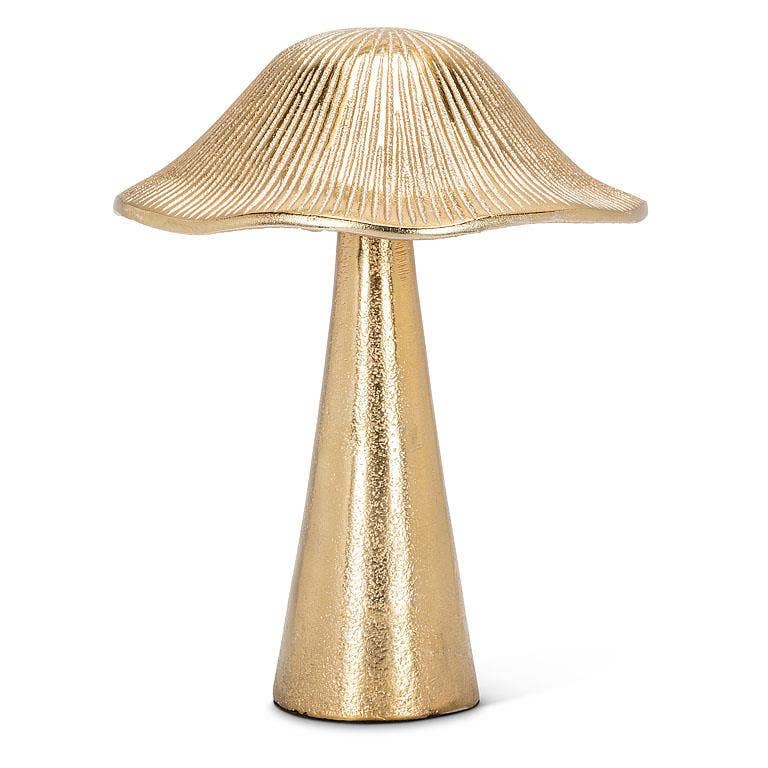 Ribbed Mushroom - Gold: Medium (6"H)