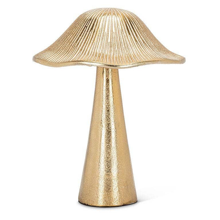 Ribbed Mushroom - Gold: Medium (6"H)