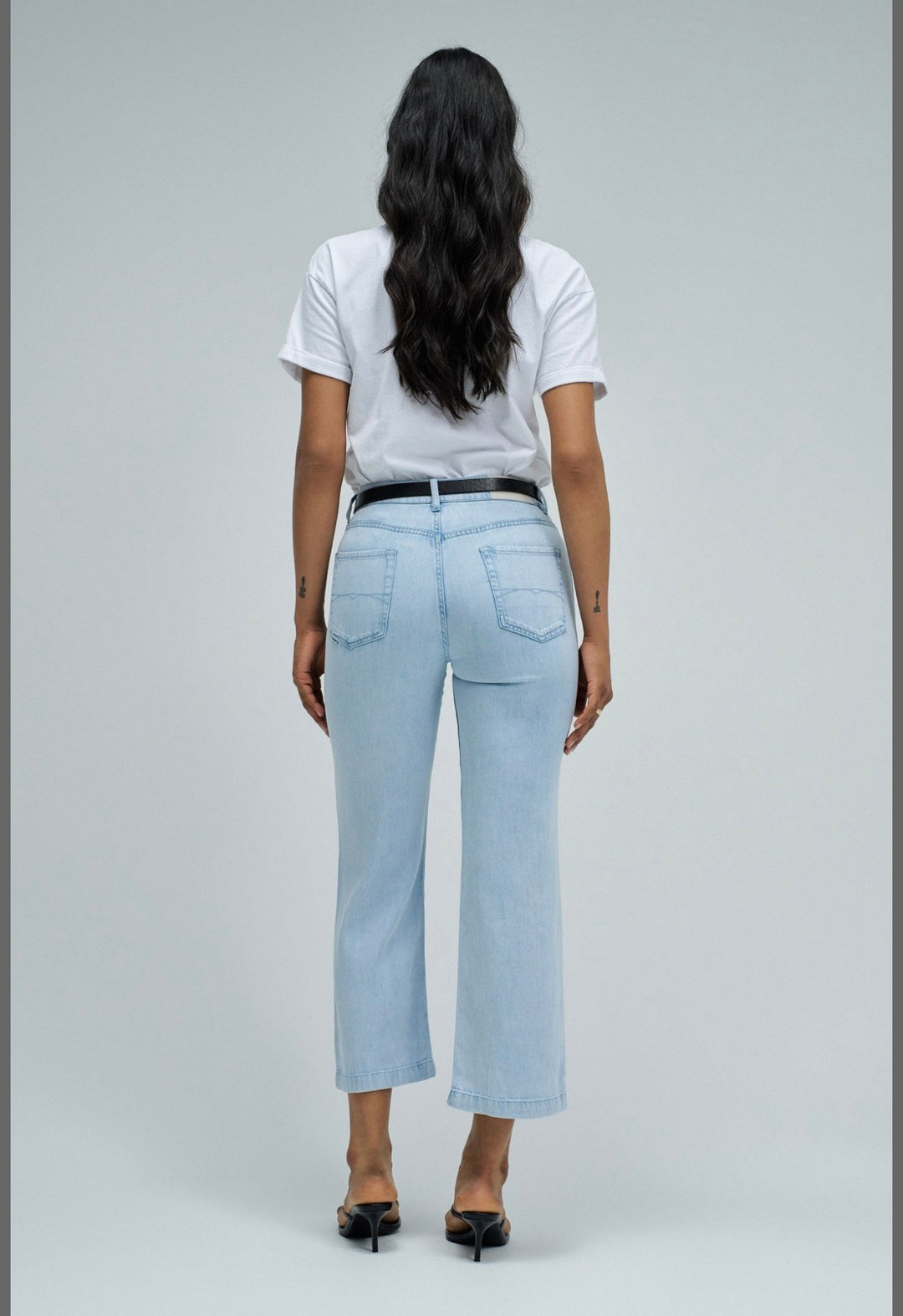 Salsa Light Denim Cropped Trousers | 21011214