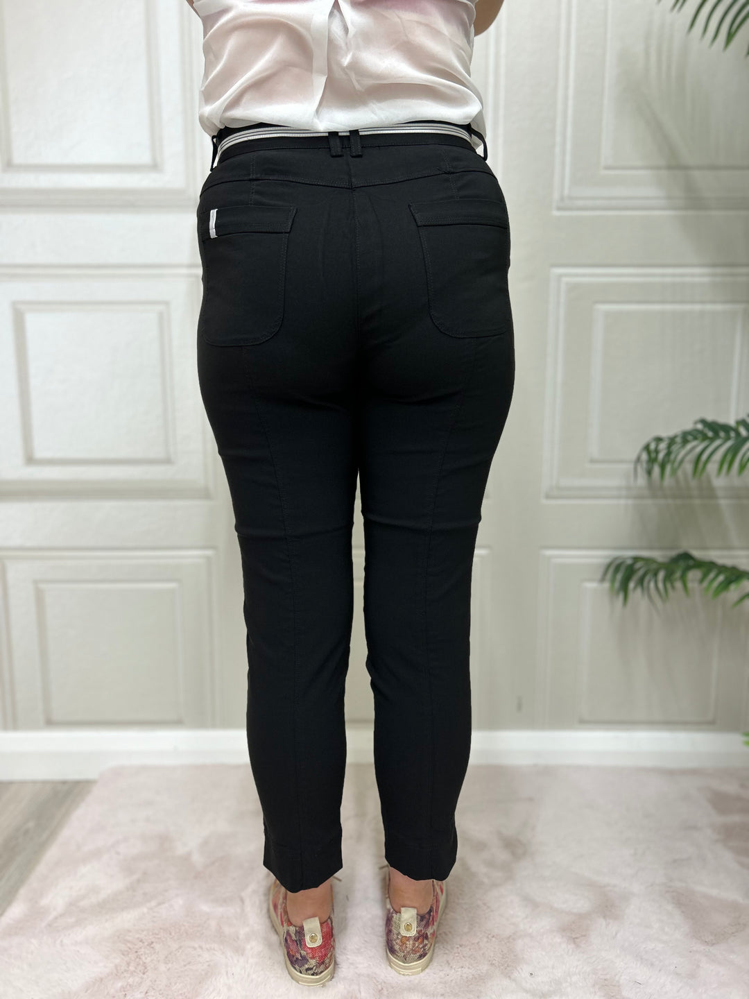 Pinns 378CT Black Ankle Grazer Trouser