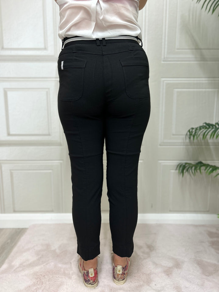 Pinns 378CT Black Ankle Grazer Trouser
