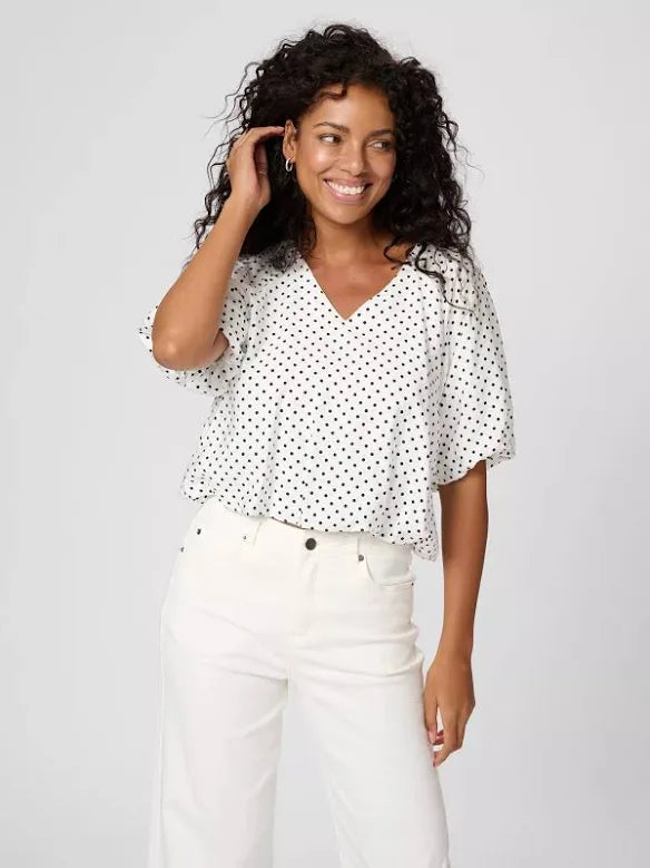 Kaffe KAgwen Blouse Chalk Black Dot