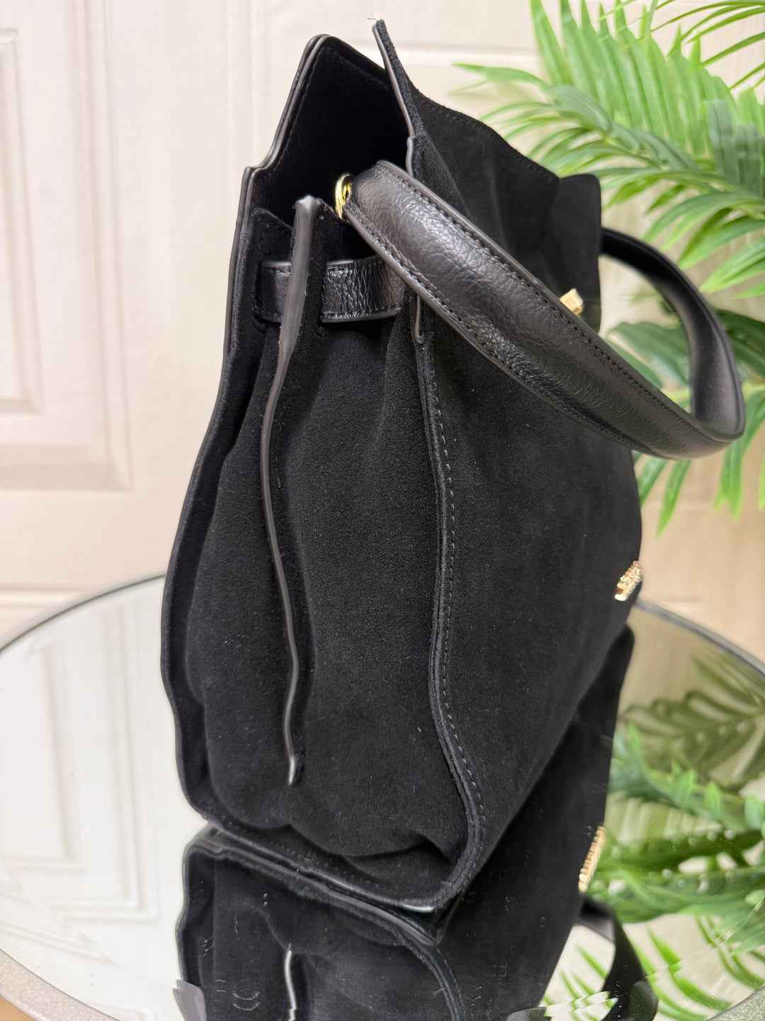 Carmela Black Suede Bag 186168