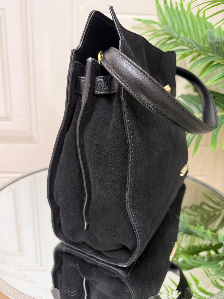 Carmela Black Suede Bag 186168