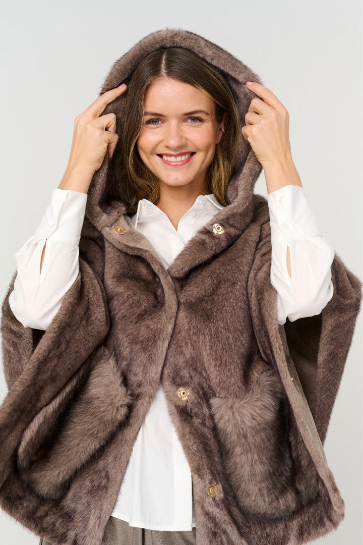 Costa Mani Coolie Fango / Deer Poncho