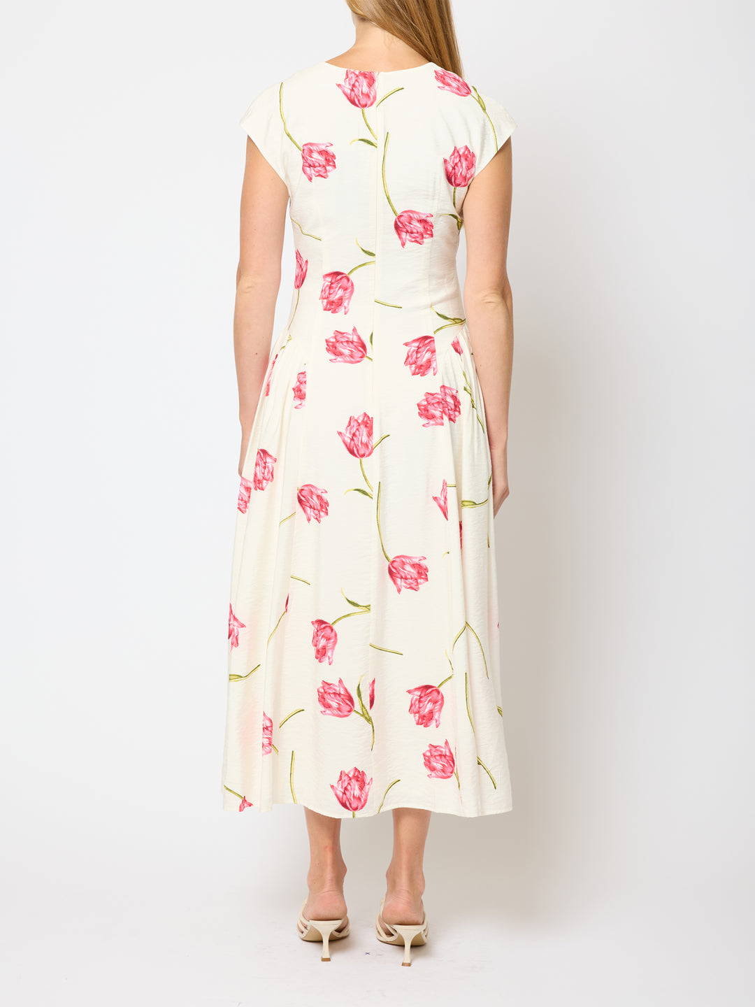 French Connection Cressida Faron Drape Midi Dress
