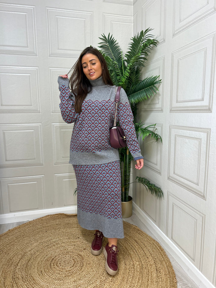 Bariloche Caepionis Grey Knit Skirt