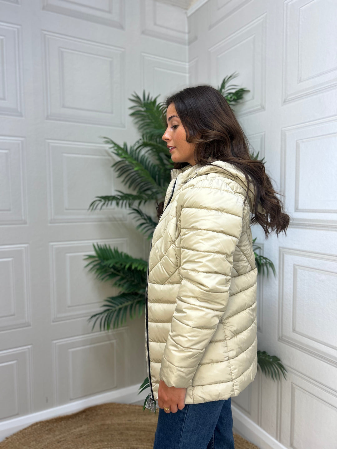 Tiffosi Pennye Beige Puffa Jacket