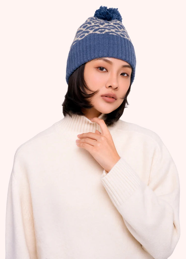 Powder Agatha PomPom Hat | Denim Mix