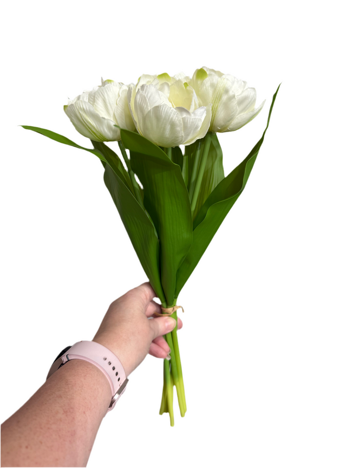 White Tulip Floral Bunch
