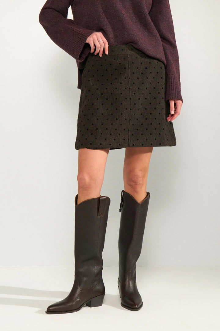 Numph Nuamia Skirt | Black Coffee