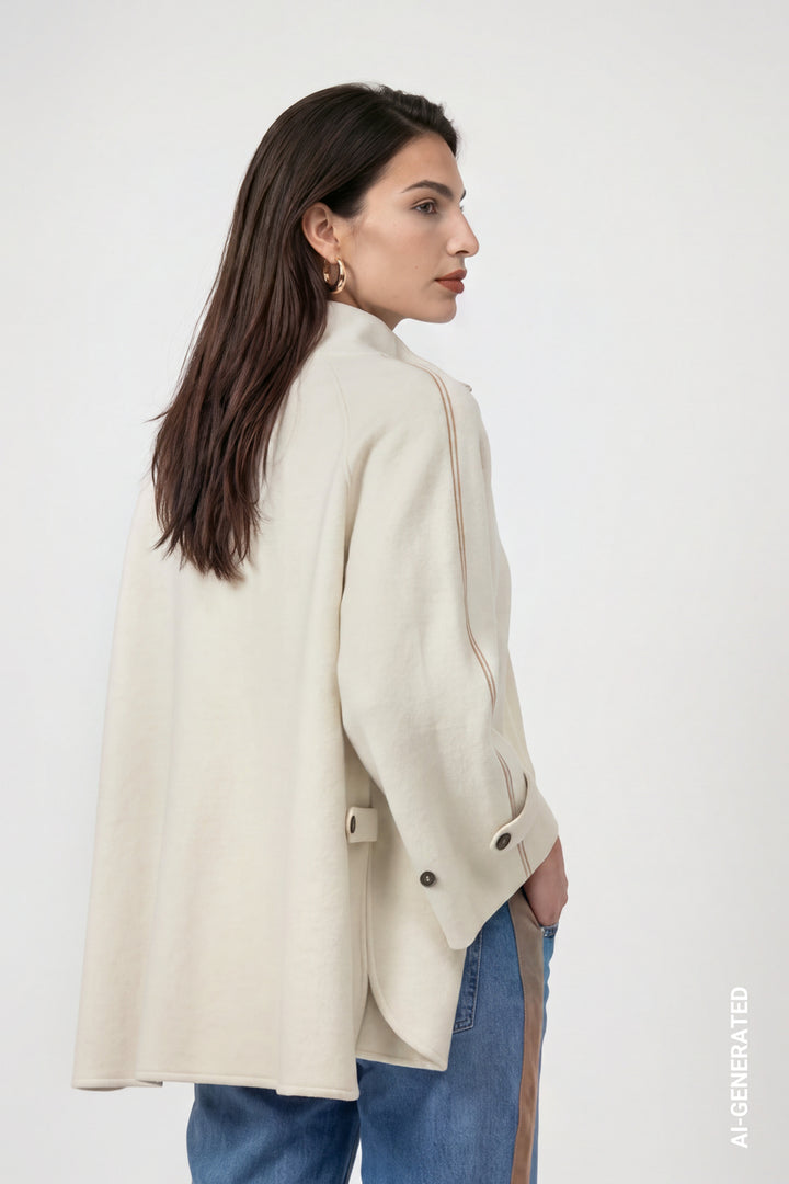 Monari Doubleface Antique White Cardigan