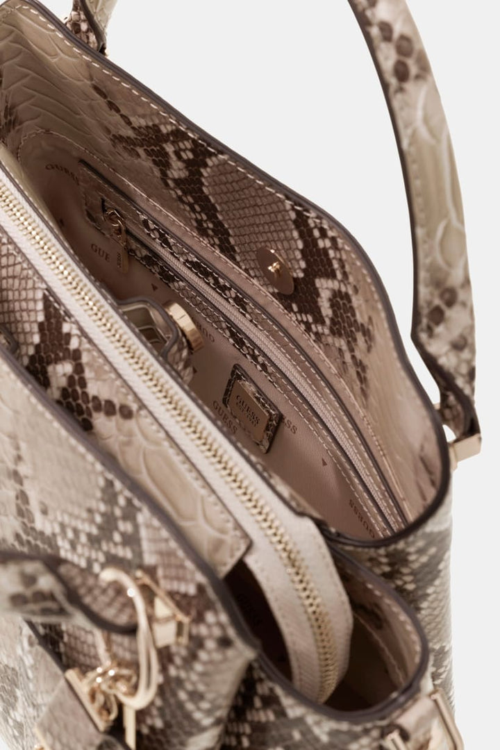 Guess Yvonne Animalier Print Handbag