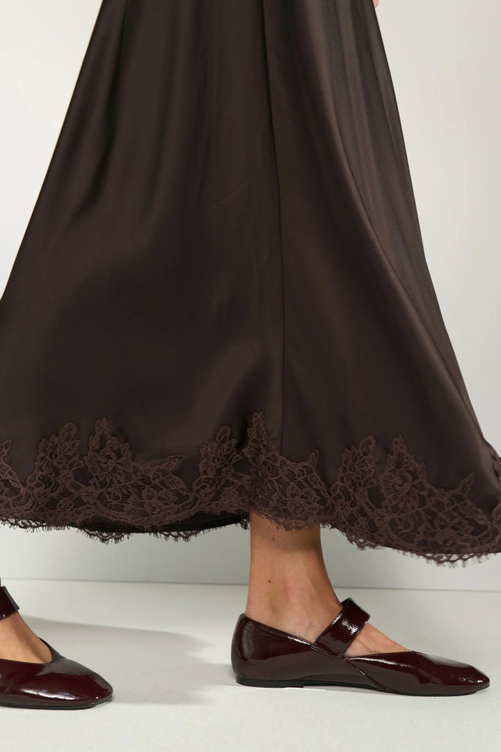 Numph Nunadine Skirt | Black Coffee