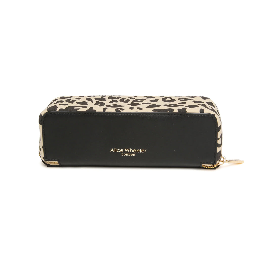 Alice Wheeler Leopard Print Small Train Case