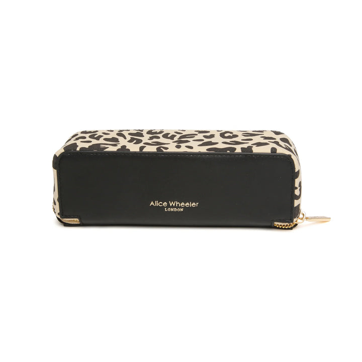 Alice Wheeler Leopard Print Small Train Case