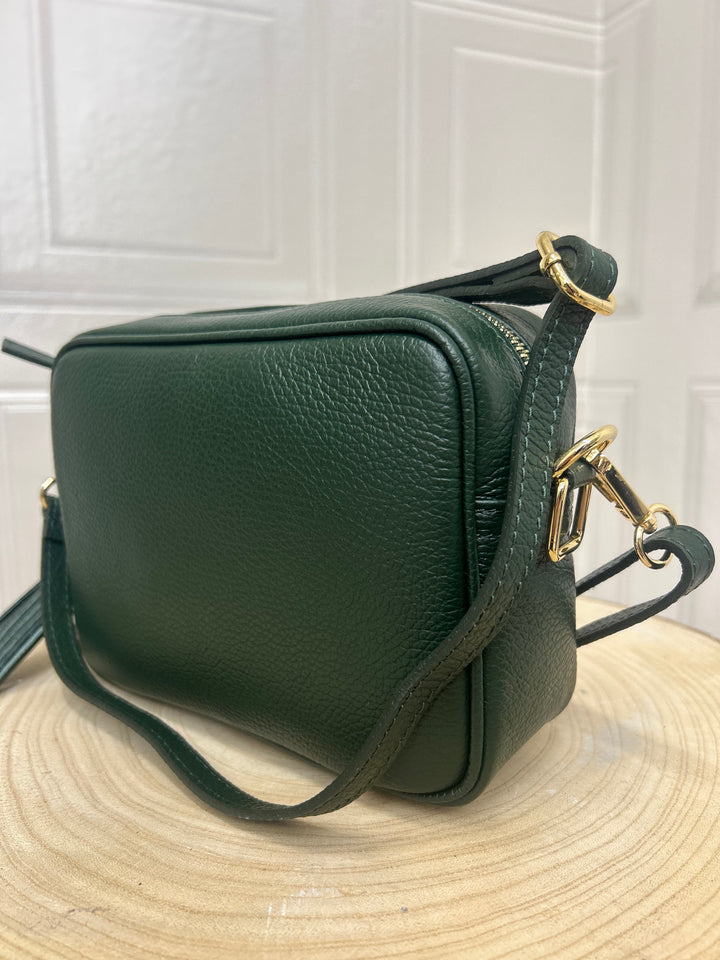 Elie Beaumont Bottle Green Crossbody Bag