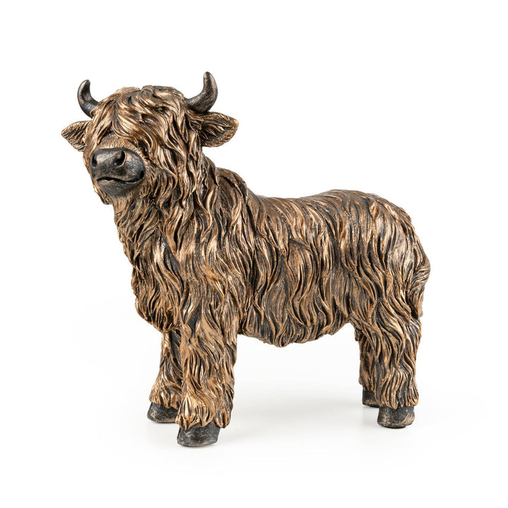 Highland Cow Ornament Bronze