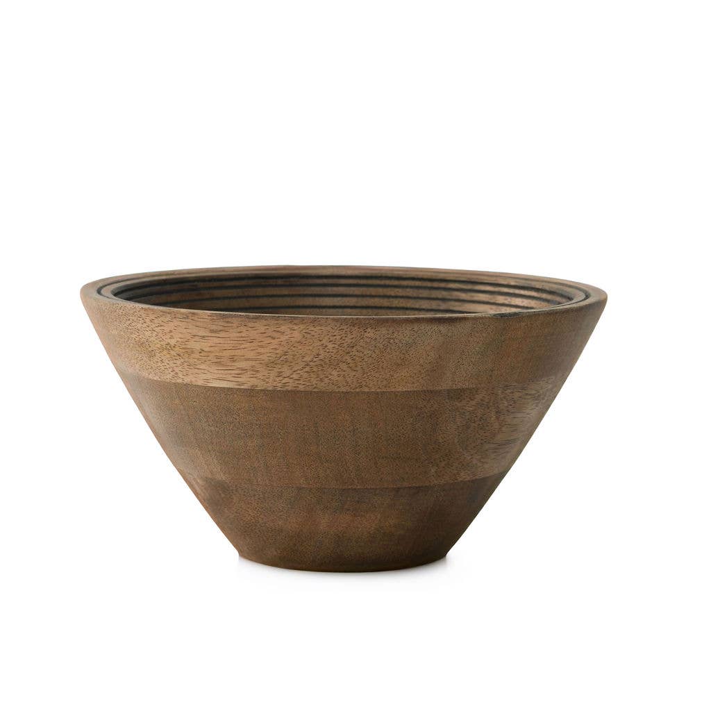 Lyon, Smooth Hand-Carved Mango Wooden Bowl: Small
