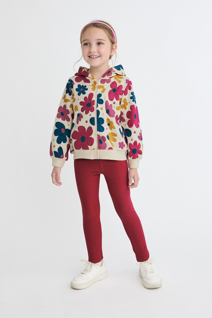 Street Monkey Girls Floral Zip Up Jacket &amp; Leggings Set