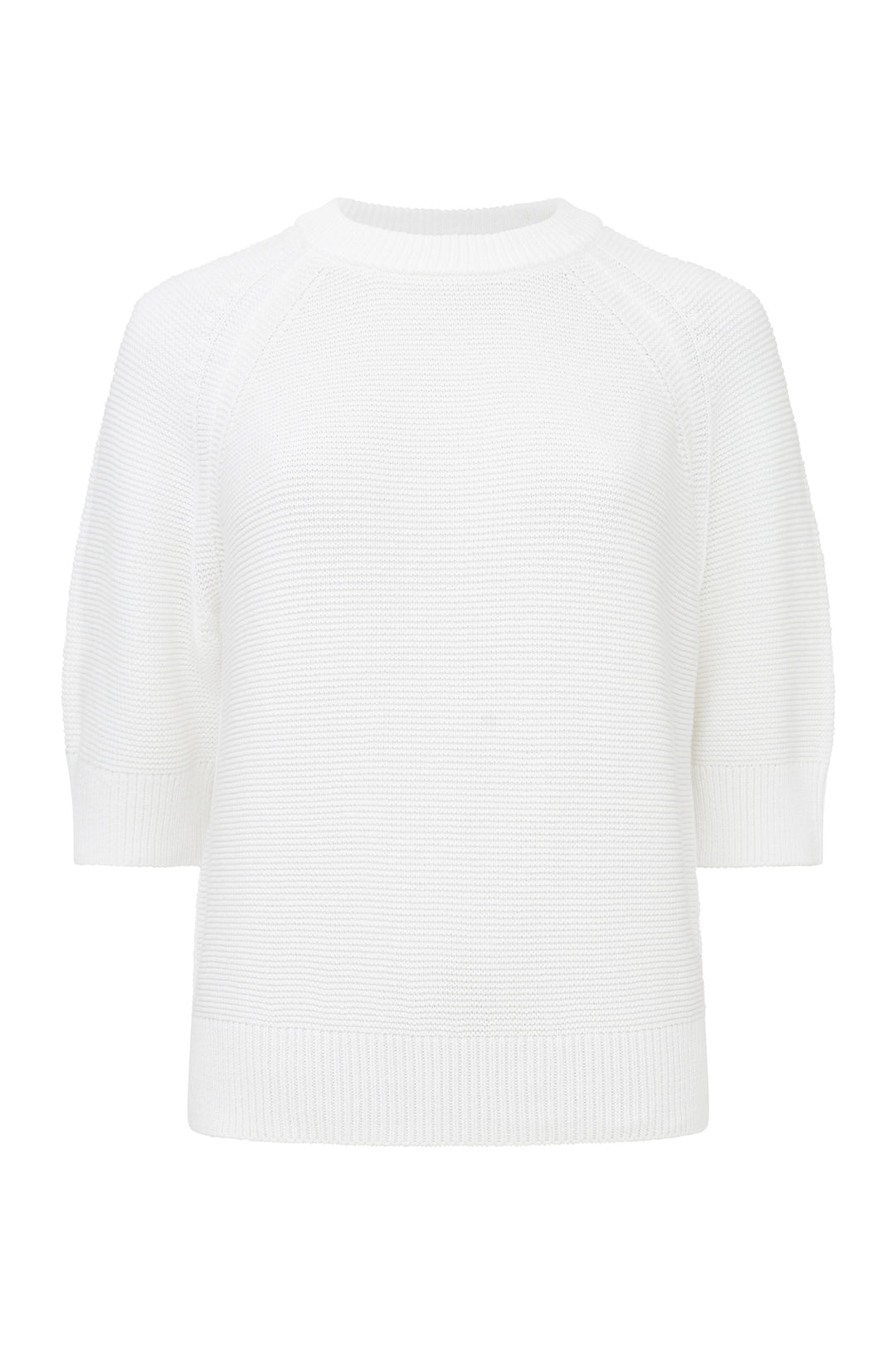 French Connection Lily Mozart Short Sleeve Summer White Jumper