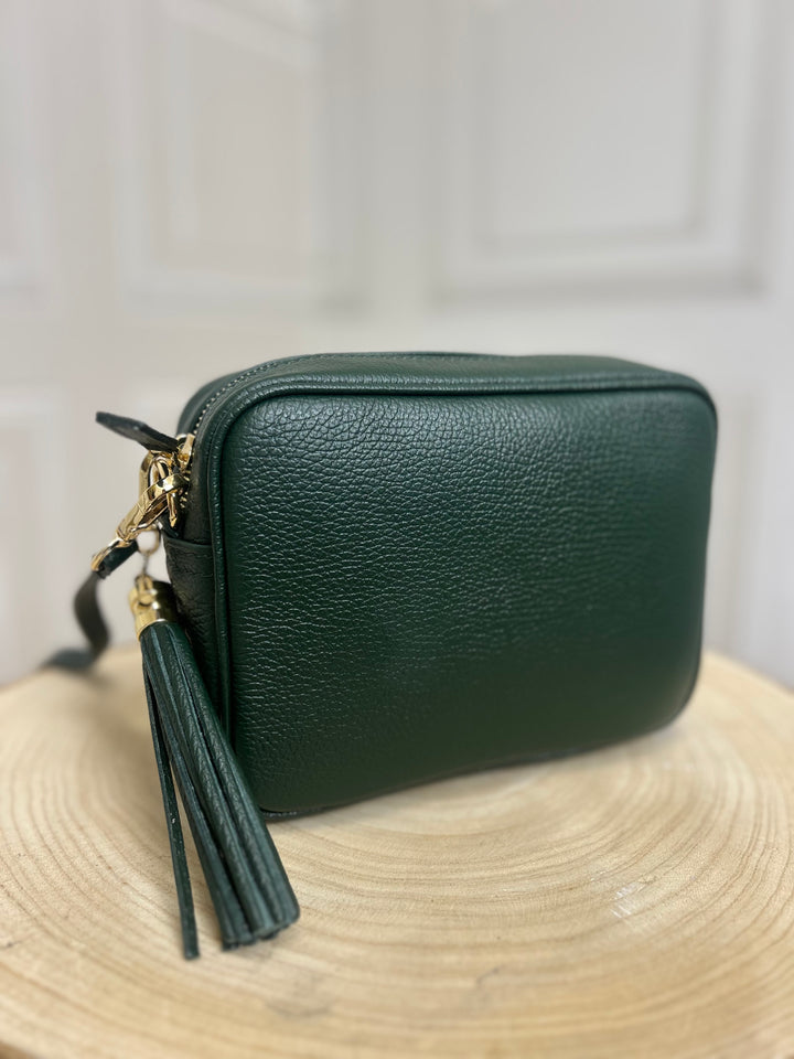 Elie Beaumont Bottle Green Crossbody Bag