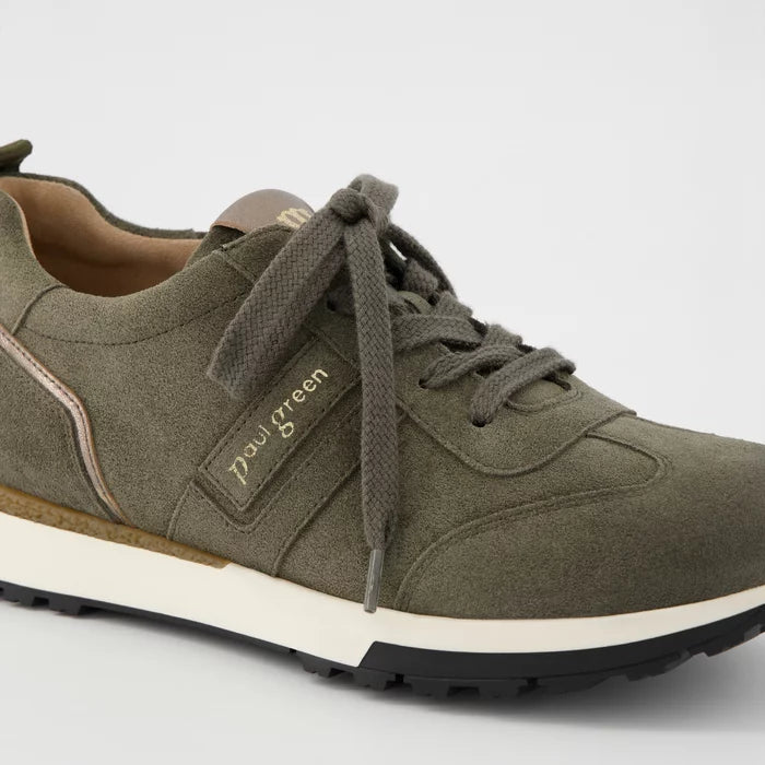 Paul Green Suede Nappa Olive/Earth Runner