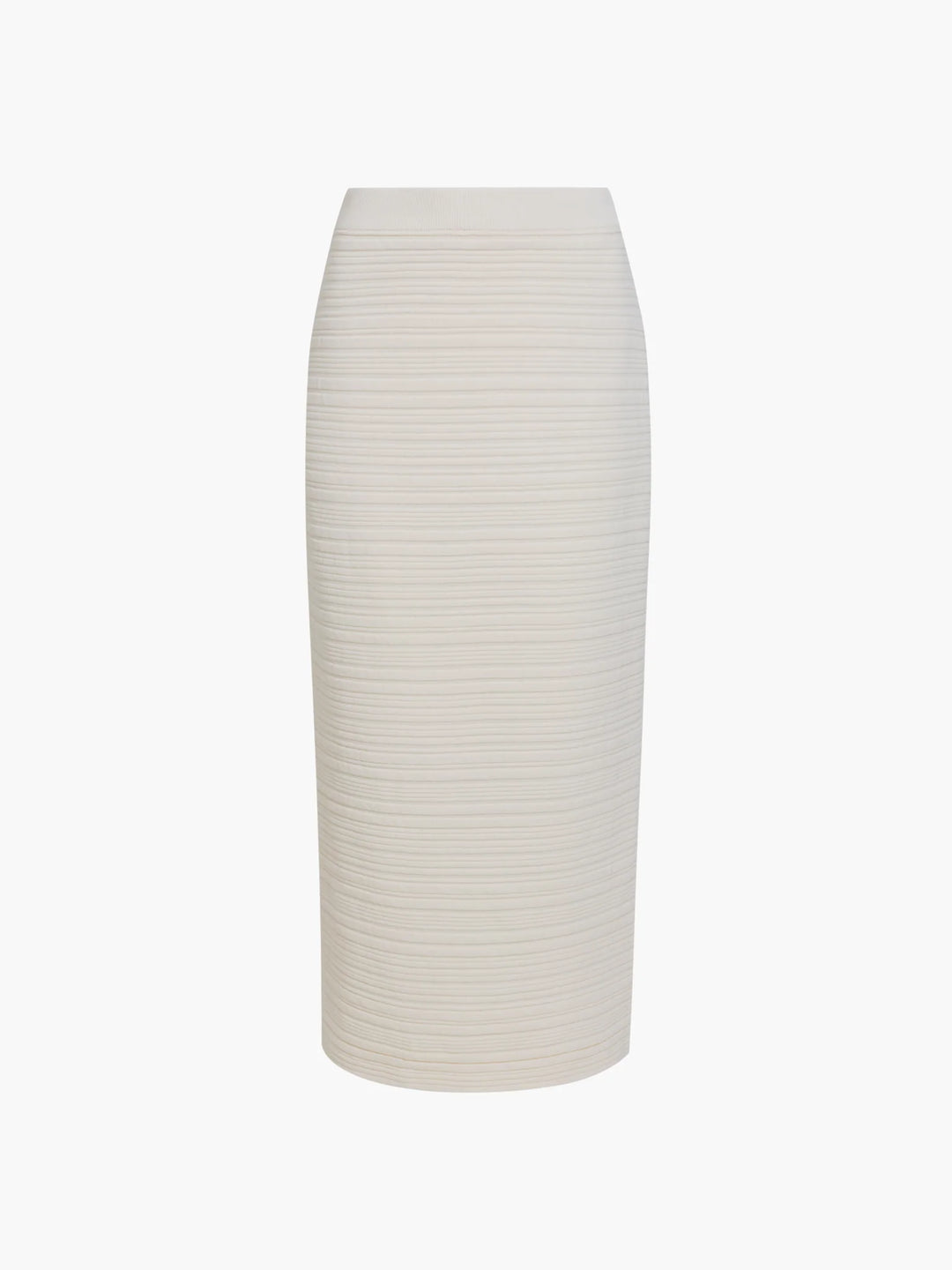 French Connection Mayim Pleated Porcelain Cream Skirt